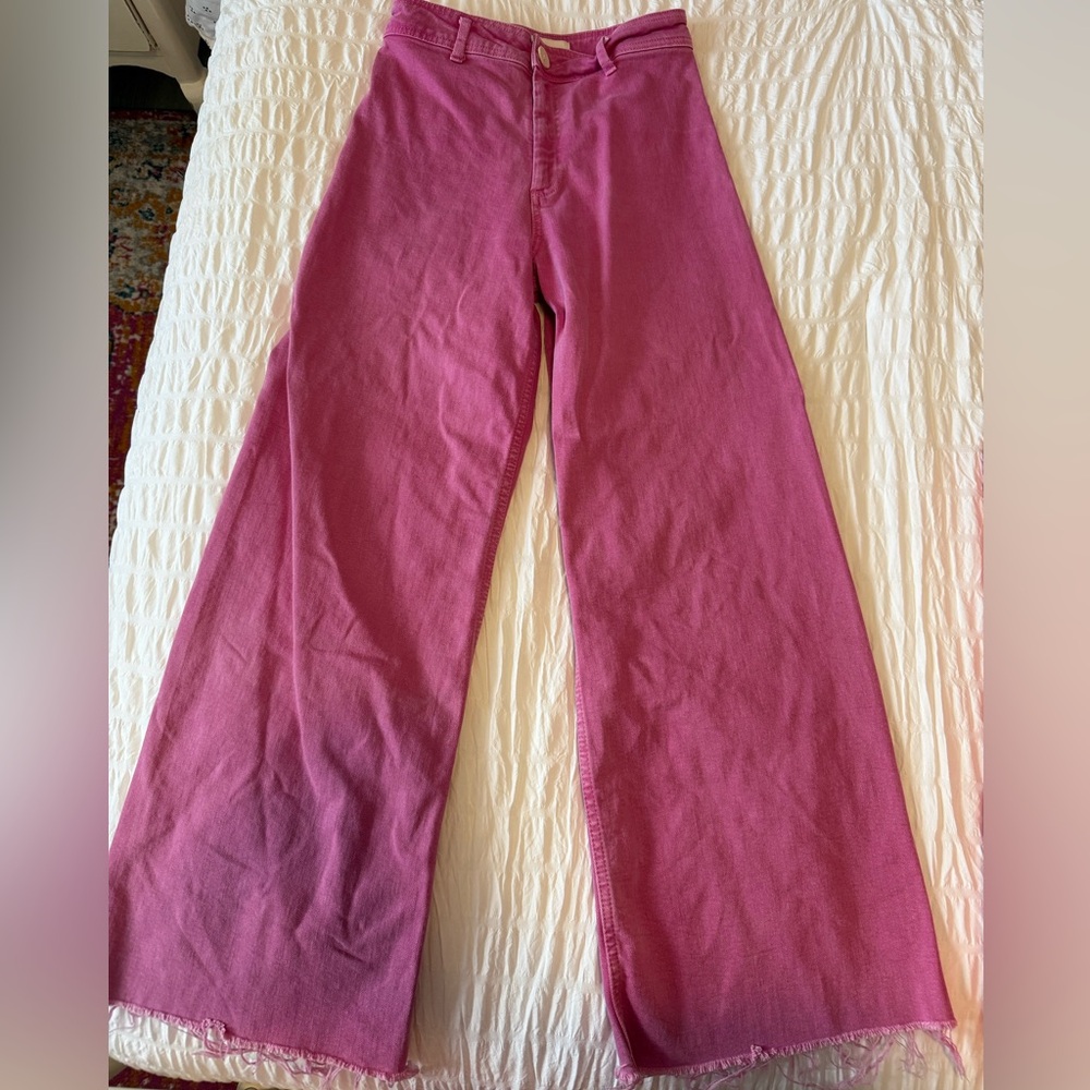 Zara pink wide leg pants size 4